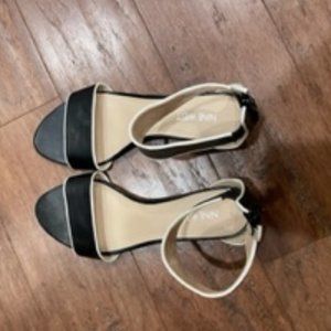 Black Ankle Strap Sandals by Nine West - LIKE NEW